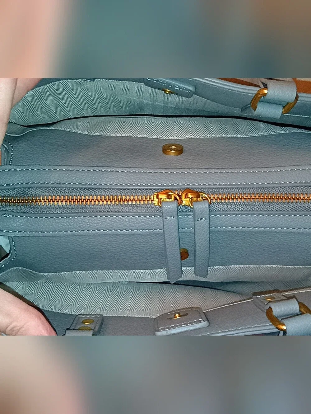 NWT Ampere Creations Structured  Satchel Tote in Slate Gray 🩶 Factory Packing